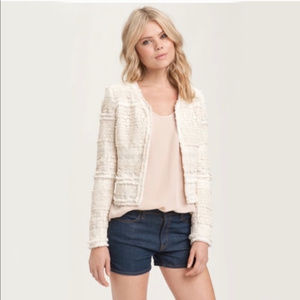 NEW! Truth & Pride' Melange Lace' Stripe Jacket in OFF WHITE (L)